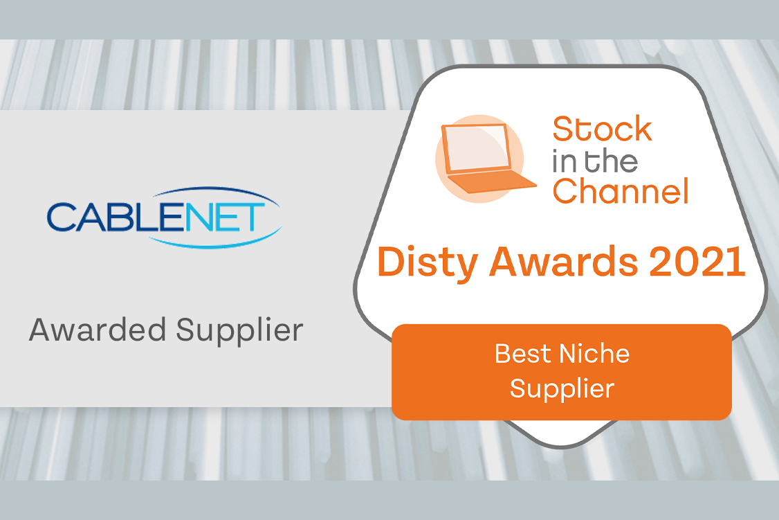 Cablenet awarded Best Niche Supplier in the Stock in the Channel Disty Awards