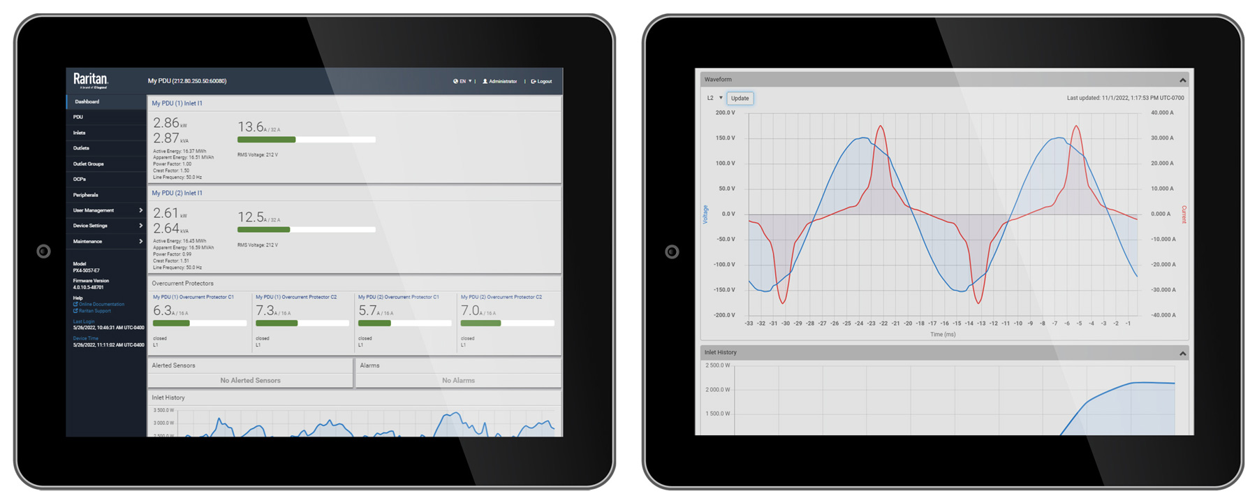 Raritan PX4 Power Quality & Harmonic Distortion screenshots