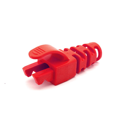 RJ45 Snagless Strain Relief Flush Boot Red 6.5mm
