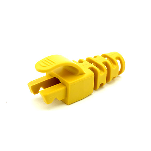 RJ45 Snagless Strain Relief Flush Boot Yellow 6.5mm