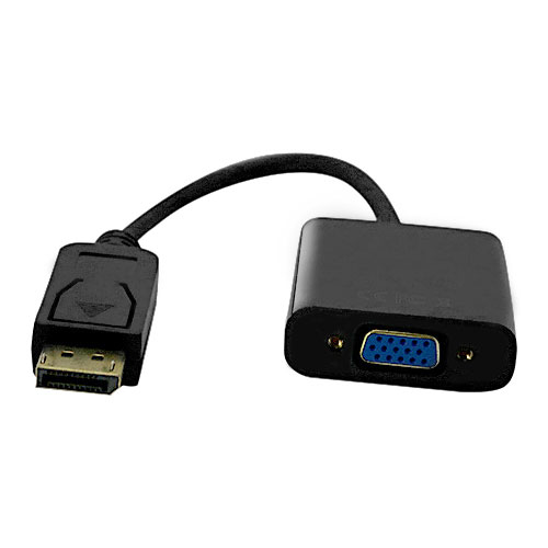 15cm DisplayPort Male 1.2 - VGA 1080p 60Hz Black Cable Adaptor