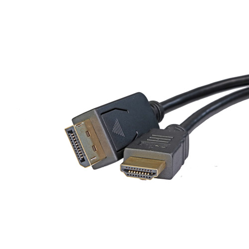 3m Passive DisplayPort Male 1.1 - HDMI 1080p 60Hz Uni-D Black Cable