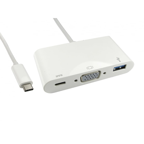 15cm USB 3.1c - VGA & USB with PD Function (Power Delivery)