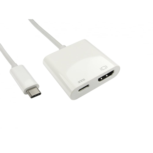 15cm USB 3.1c - HDMI Adaptor with PD Function (Power Delivery)