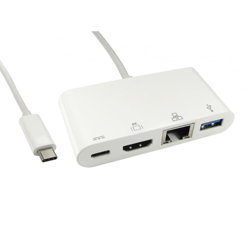 15cm USB 3.1c - HDMI USB 3.0 & RJ45 with PD Function (Power Delivery)