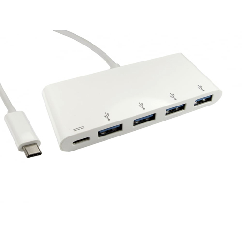 15cm USB 3.1c - 4 x USB 3.0 Hub with PD Function (Power Delivery)