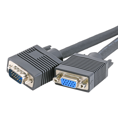 10m SVGA DDC2 HD15 Male - Female Black PVC Cable