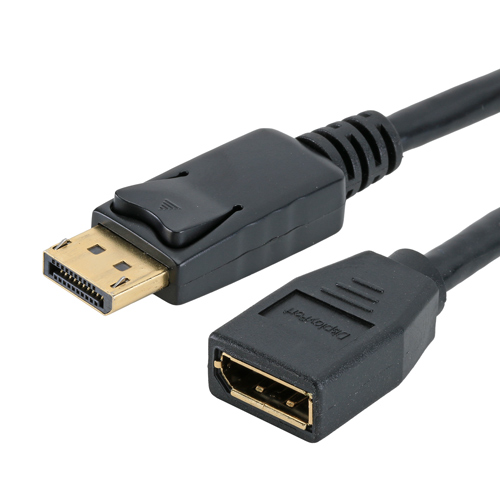 5m DisplayPort Male - Female Extension Black PVC Cable