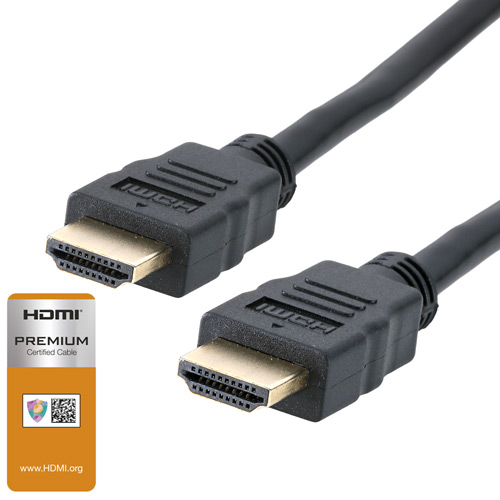 2m Premium High Speed HDMI Male - Male (4Kx2K@60Hz) Ethernet 30AWG Black PVC Cable