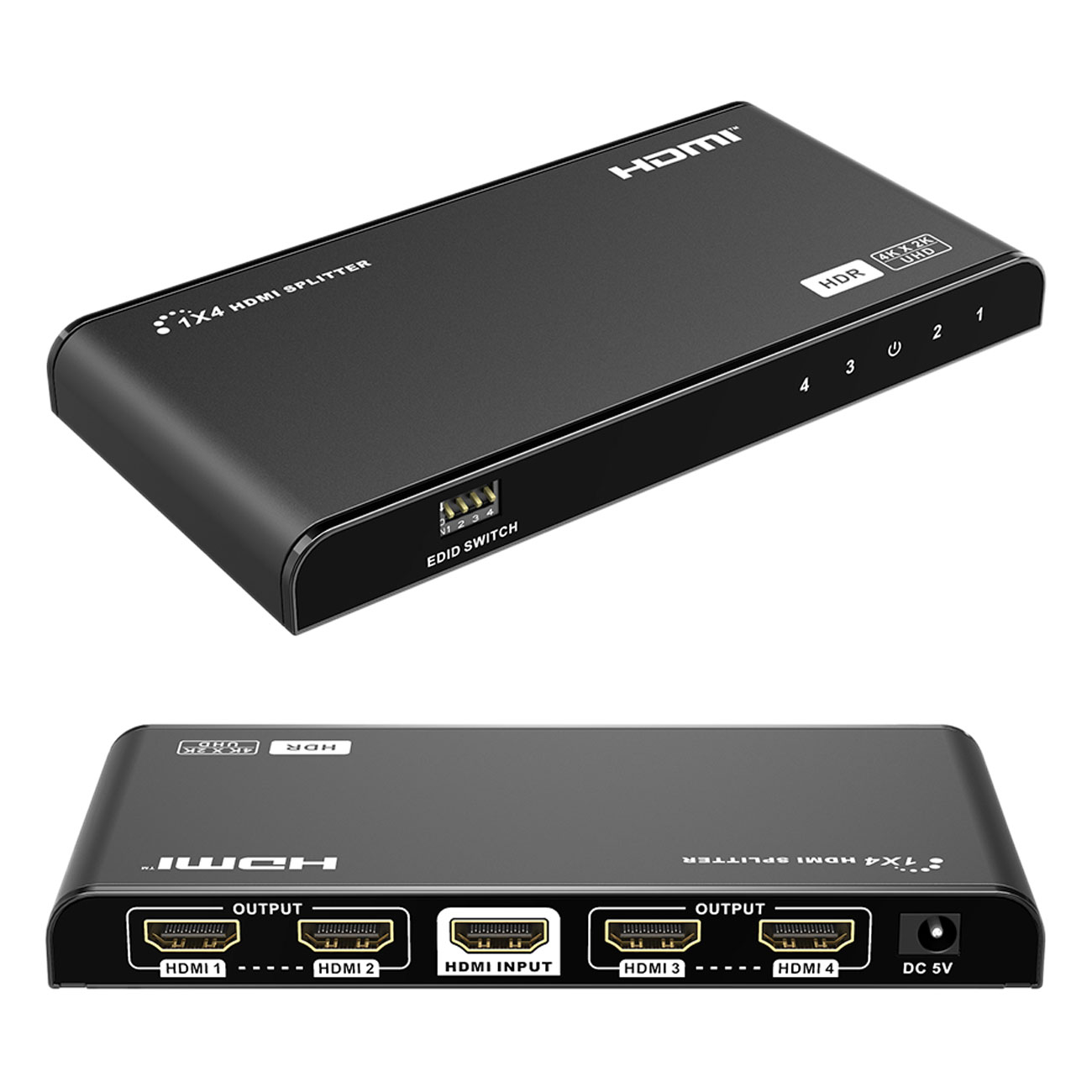 HDMI 1 x 4 Splitter with HDR & EDID Support