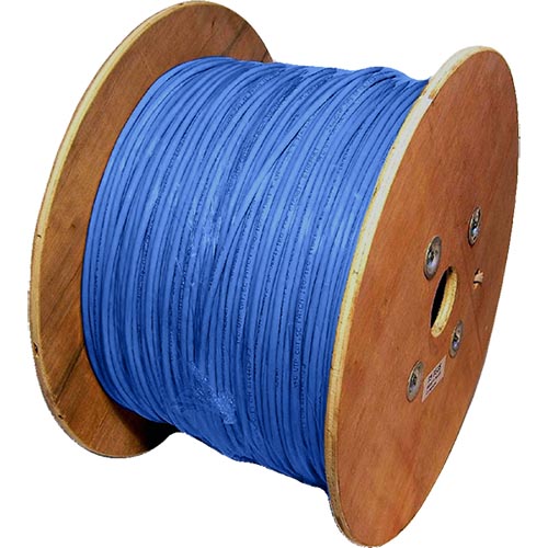 Cat6 Blue U/UTP PVC 24AWG Stranded Patch Cable 500m Reel