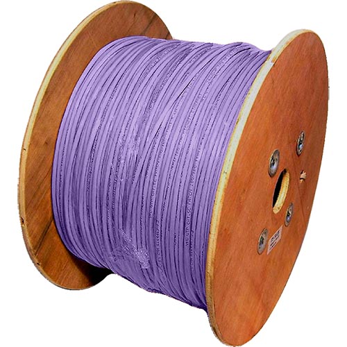 Cat6 Violet U/UTP LSOH 24AWG Stranded Patch Cable 500m Reel