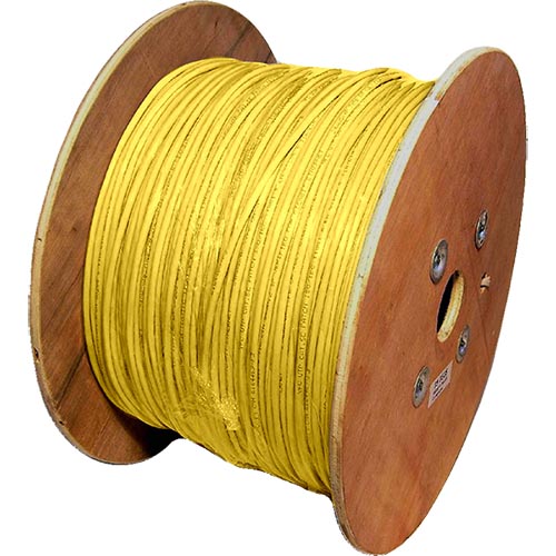 Cat6 Yellow S/FTP (PIMF) PVC 26AWG Stranded Patch Cable 500m Reel
