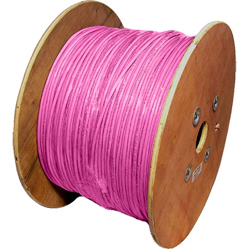 Cat6a Pink S/FTP LSOH 26AWG Stranded Patch Cable 500m Reel