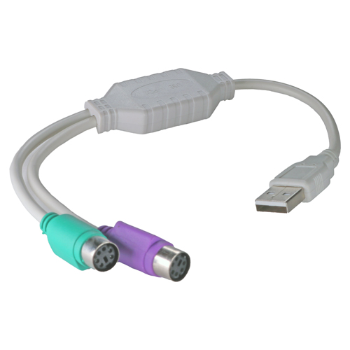 USB Type A Male - PS2 x 2 Female
