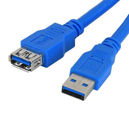 2m USB 3.0 Type A Male - USB 3.0 Type A Female Blue PVC Extension Cable