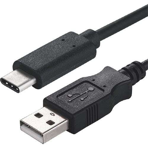 2m USB 3.1c Male - USB 2.0 Type A Male Black Cable
