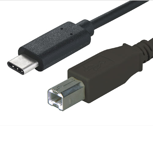 1m USB 3.1c - USB 2.0 Type B Male Black Cable