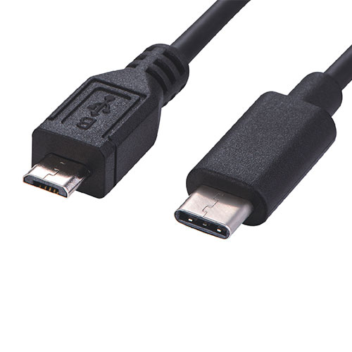 2m USB 3.1c - USB 2.0 Micro Type B Male Black Cable