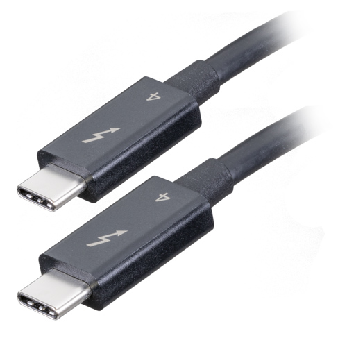2m Active Thunderbolt 4 40Gbps 8K Black Cable