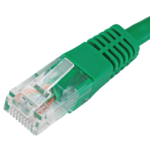 3m Cat6 RJ45 Green U/UTP PVC 24AWG Flush Booted X over Patch Lead