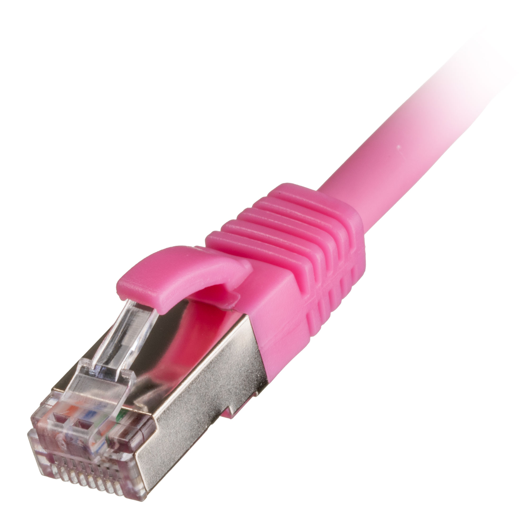 5m Cat6a RJ45 Pink S/FTP LSOH 26AWG Snagless Booted Patch Lead