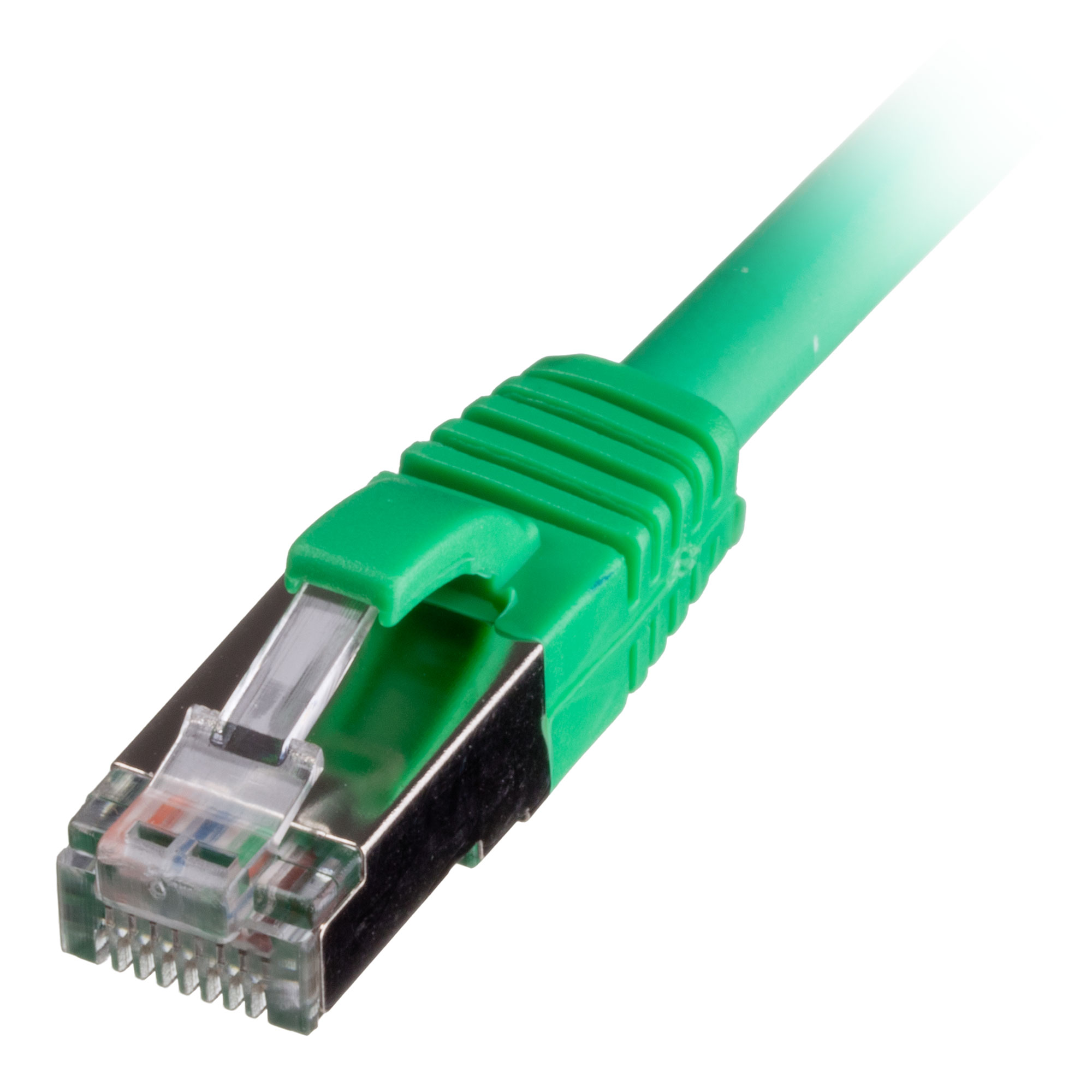 1.5m Cat6a RJ45 Green S/FTP LSOH 26AWG Snagless Booted Patch Lead
