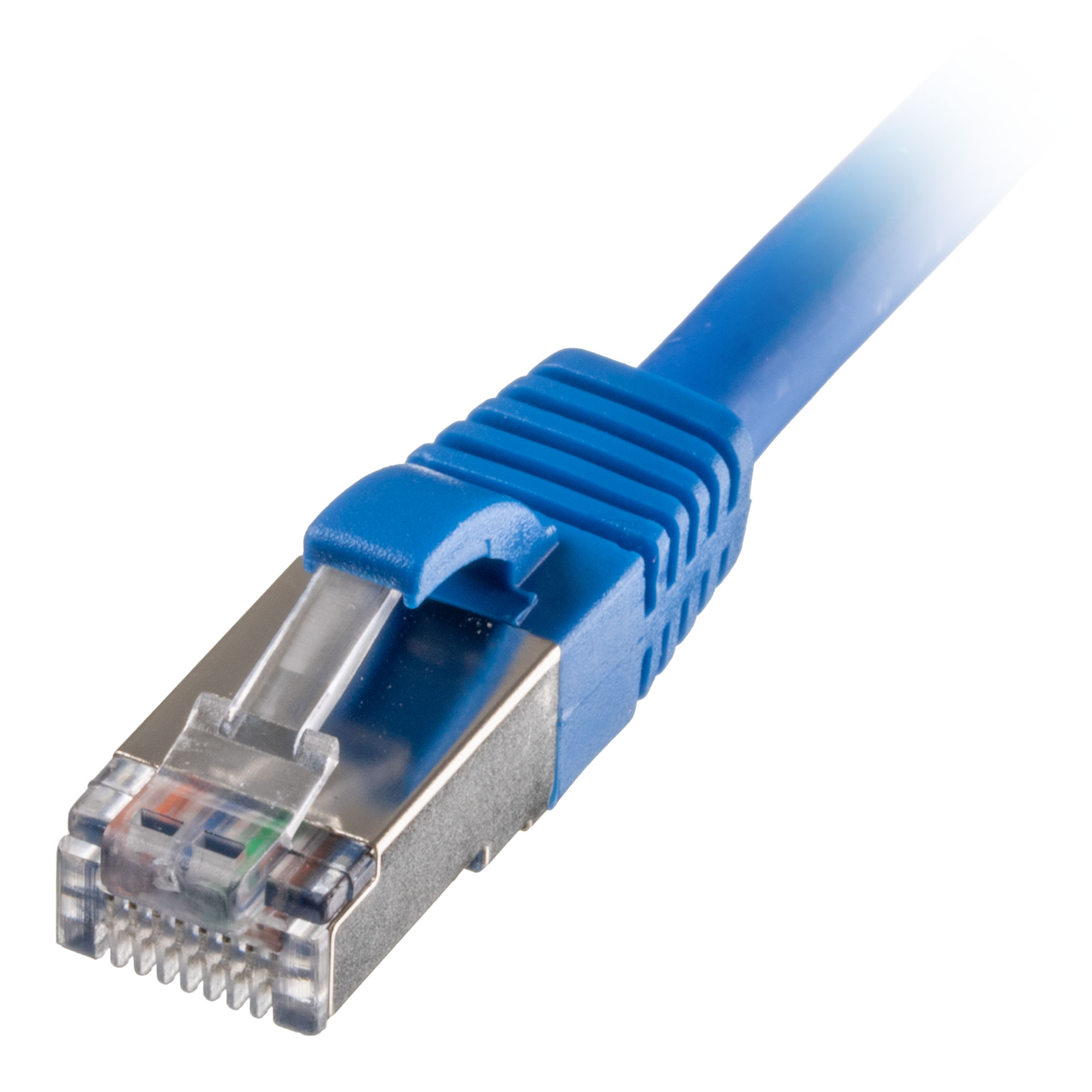 0.3m Cat6a RJ45 Blue S/FTP LSOH 26AWG Snagless Booted Patch Lead