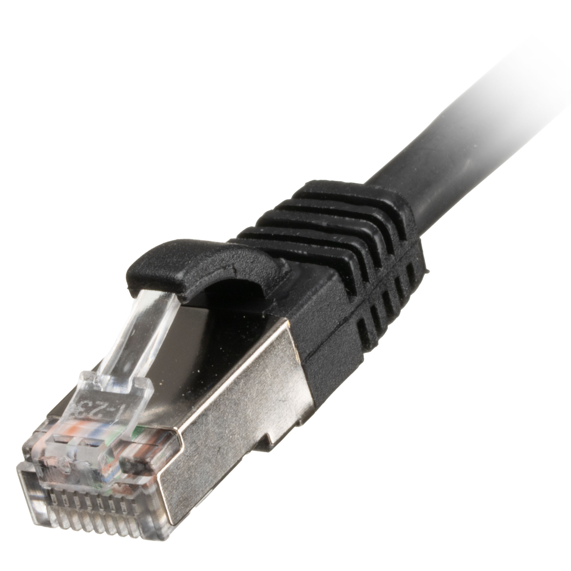 20m Cat6a RJ45 Black S/FTP LSOH 26AWG Snagless Booted Patch Lead