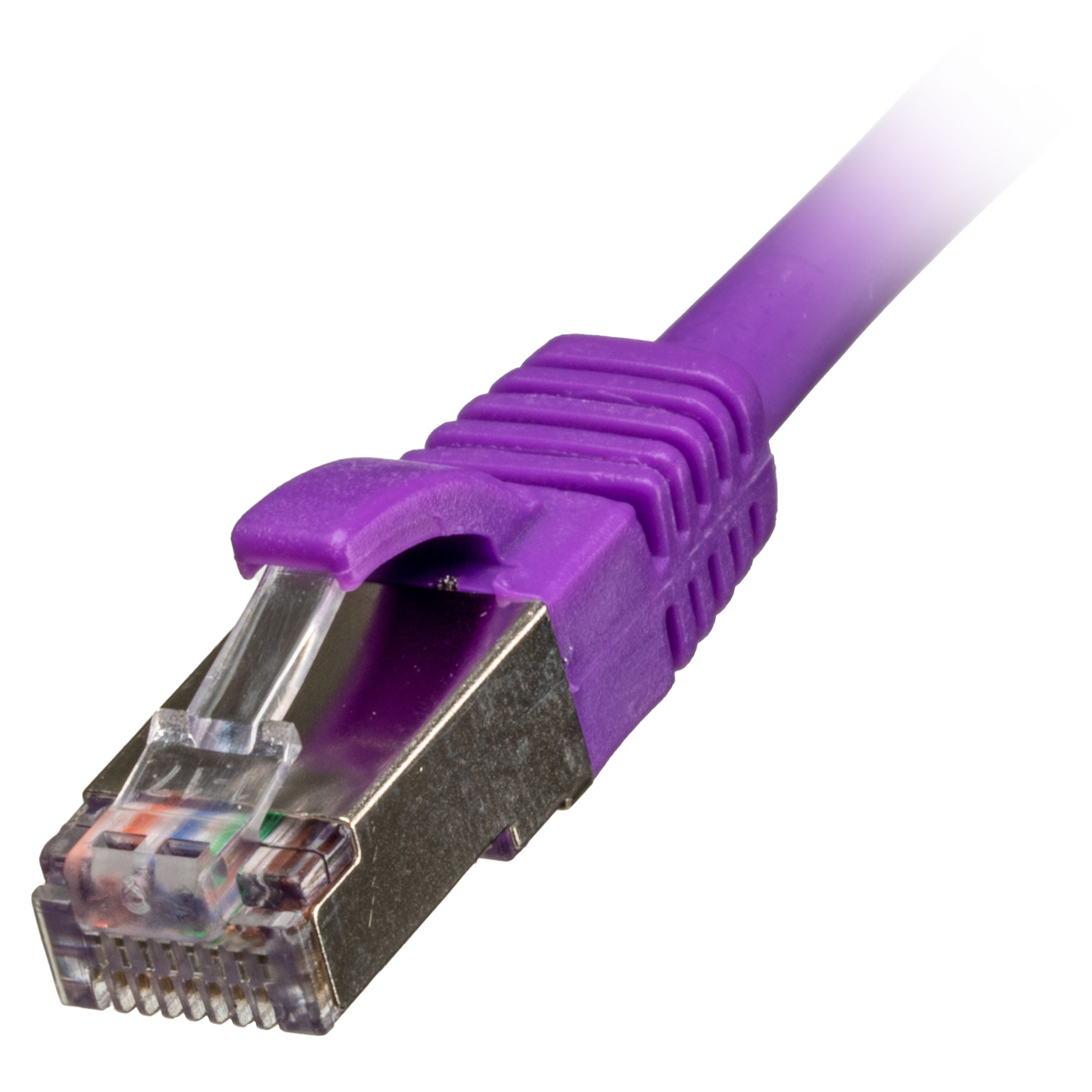 1m Cat6a RJ45 Violet S/FTP LSOH 26AWG Snagless Booted Patch Lead