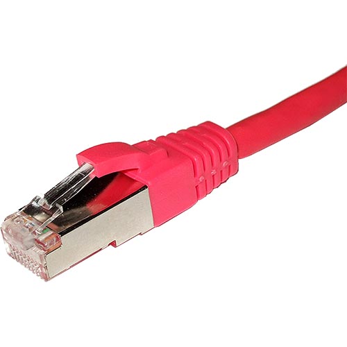 5m Cat6 RJ45 Red F/UTP LSOH 26AWG Snagless Booted Patch Lead