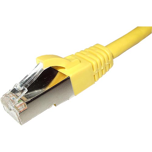 10m Cat6 RJ45 Yellow F/UTP LSOH 26AWG Snagless Booted Patch Lead