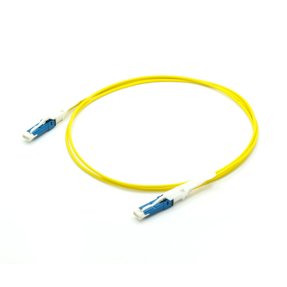 1m OS2 9/125 CS UPC - CS UPC Duplex Yellow LSOH Fibre Patch Lead