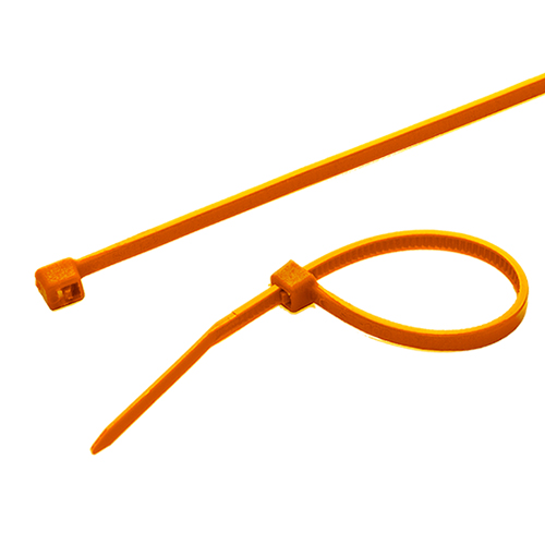 Cable tie 4.8mm x 200mm Orange (PK 100)