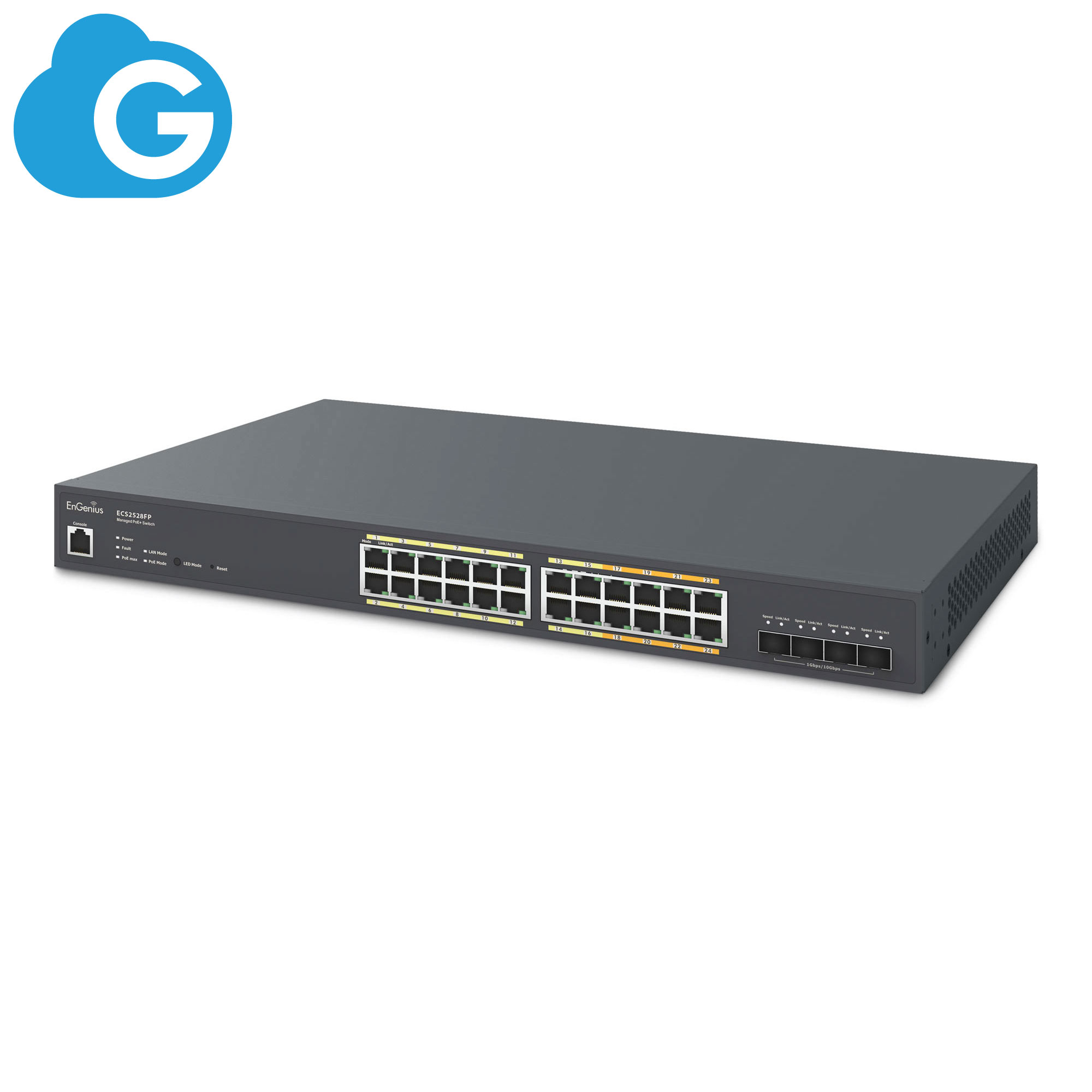 EnGenius Managed/Standalone 19i 24-port 410W GbE Switch (PoE+)