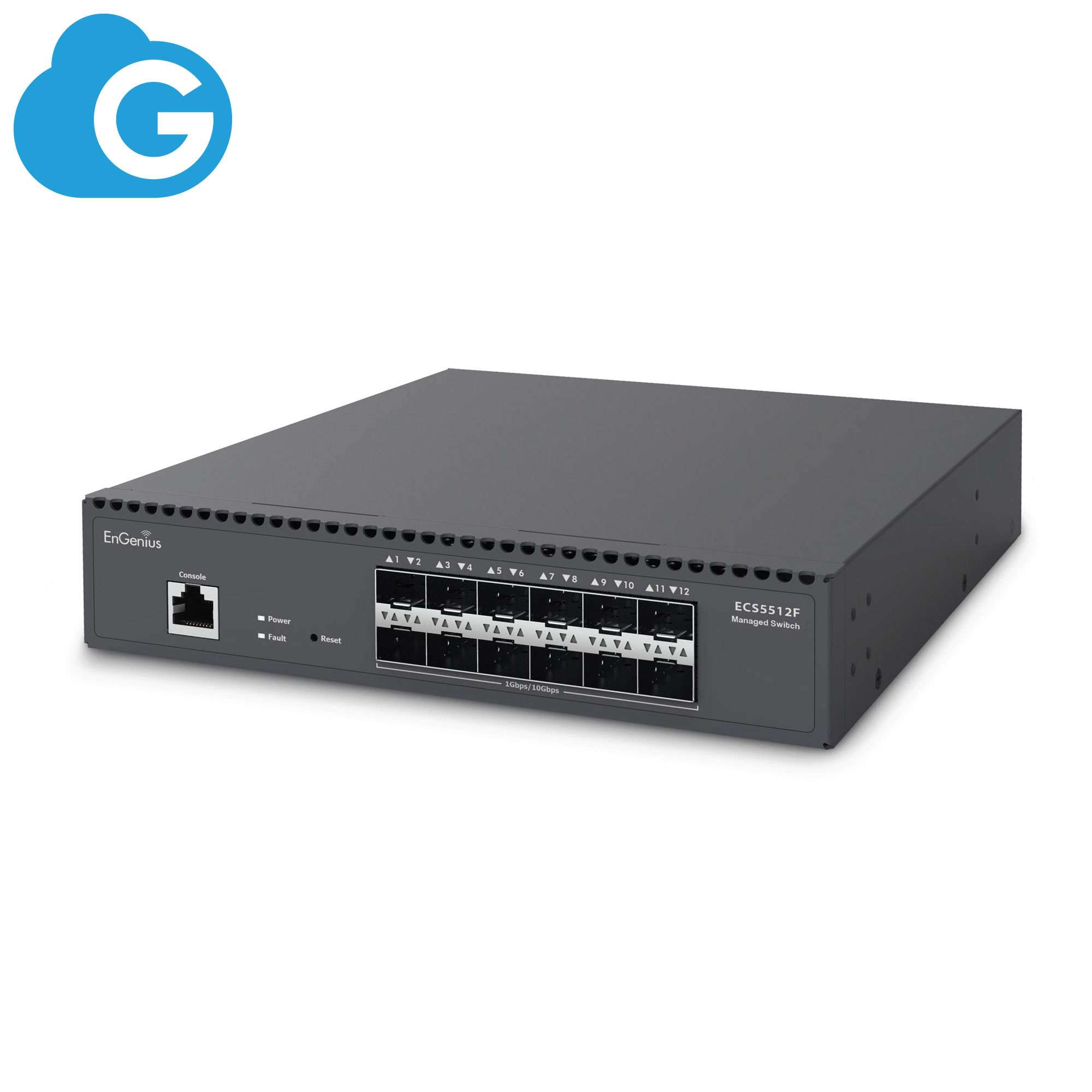 EnGenius Managed/Standalone 19" 1/2 rack 12-port SFP+ Switch