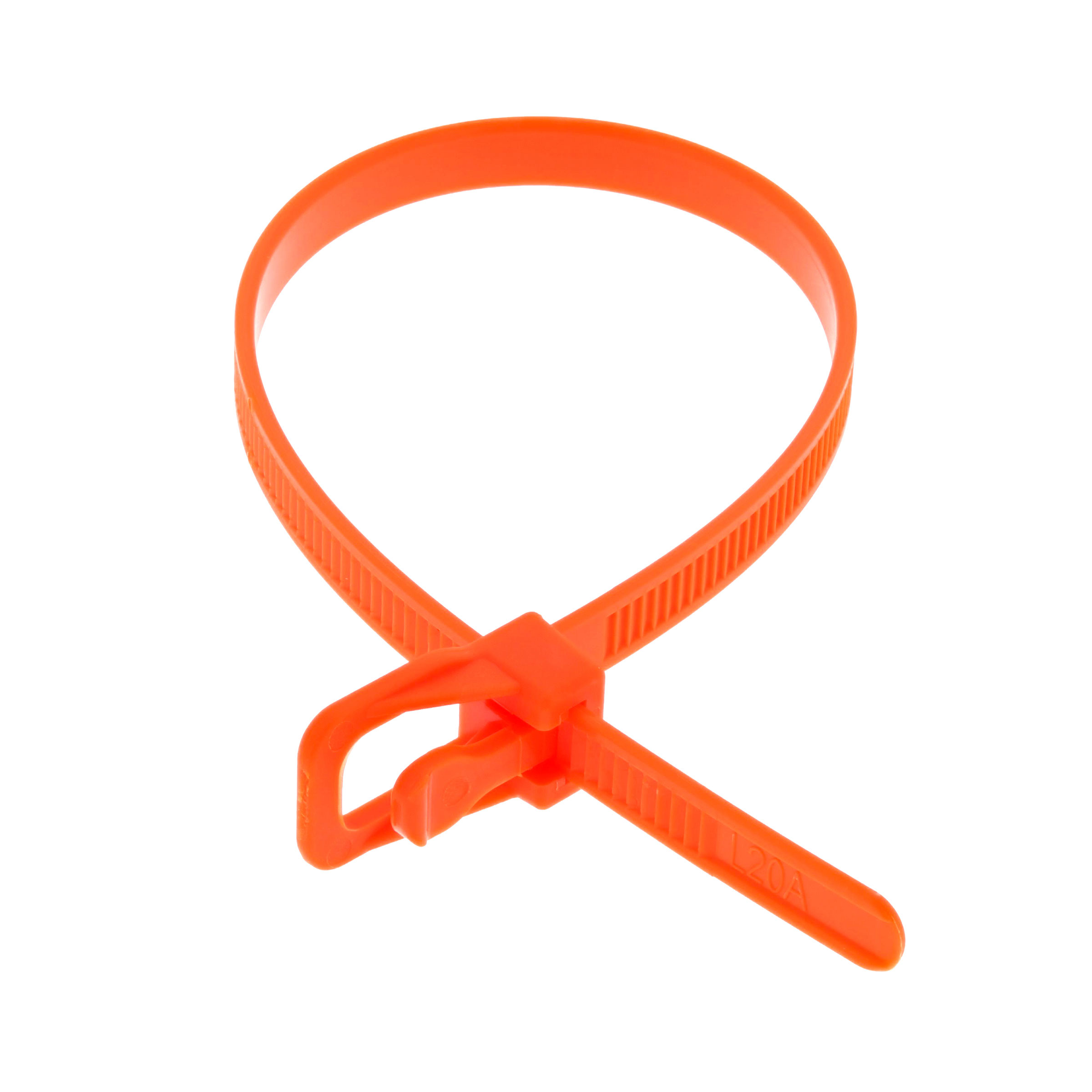 200mm x 4.8mm Fluo Orange - RETYZ Reusable Cable Tie (Zip)