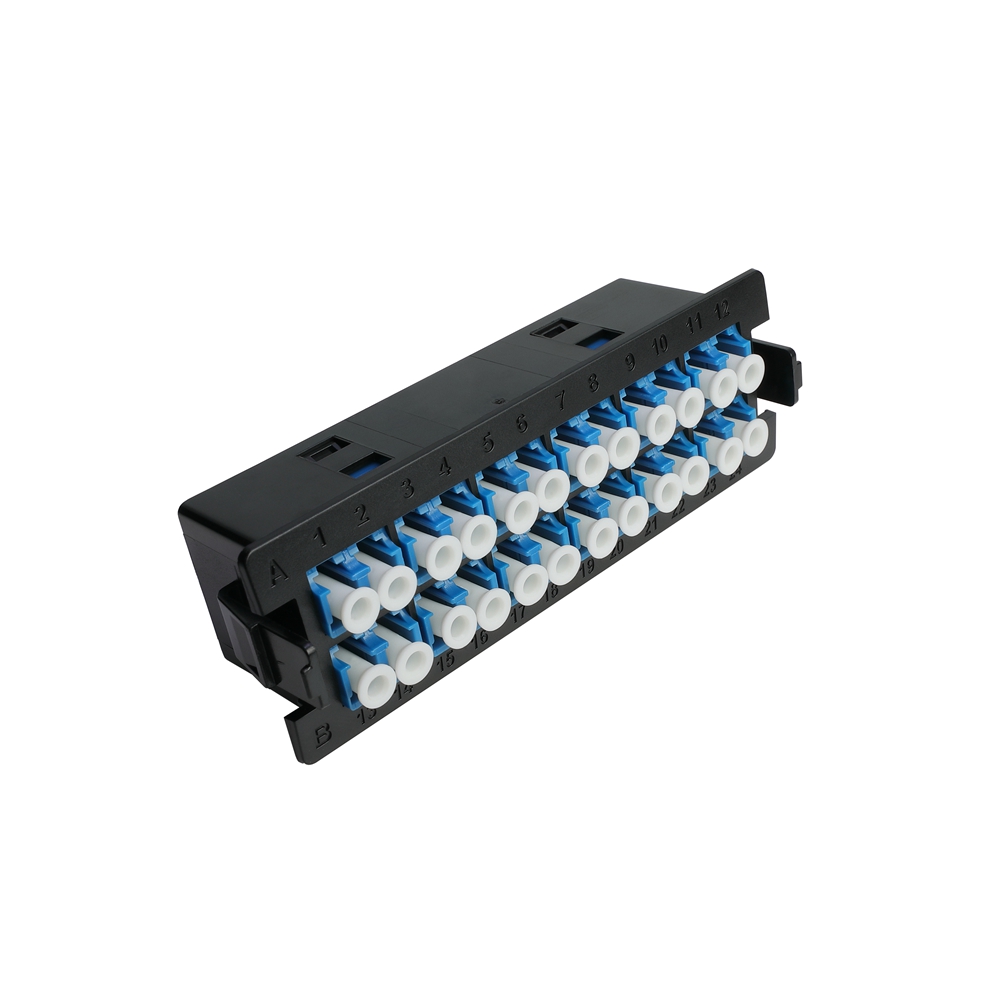 24 Fibre Duplex OS2 (Blue) LC Adaptor Plate