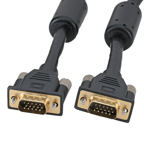 3m SVGA HD15 Male - Male Black PVC Cable with Ferrites