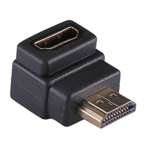 HDMI 1.4b Right Angled Male - Female Black Coupler