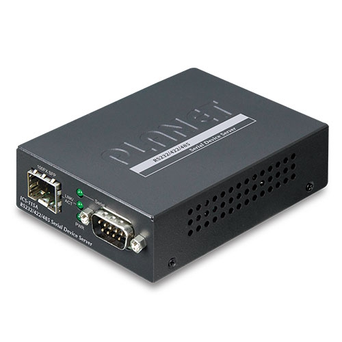 RS232/422/485 Serial Device Server with 1 Port 100BASE-FX SFP