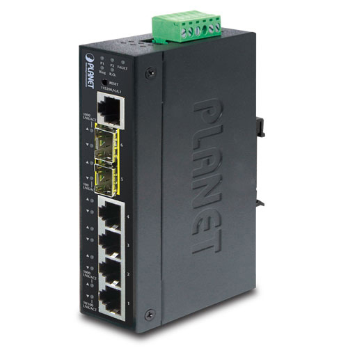 IP30 Industrial Managed Gigabit 4 Port + 2 SFP Ethernet Switch