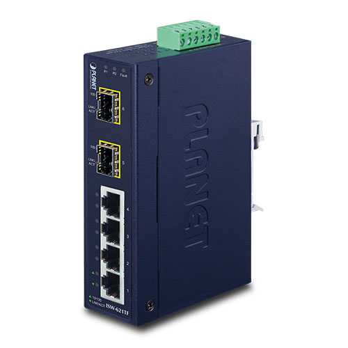 IP30 Industrial 4 Port + 2 SFP Fast Ethernet Switch