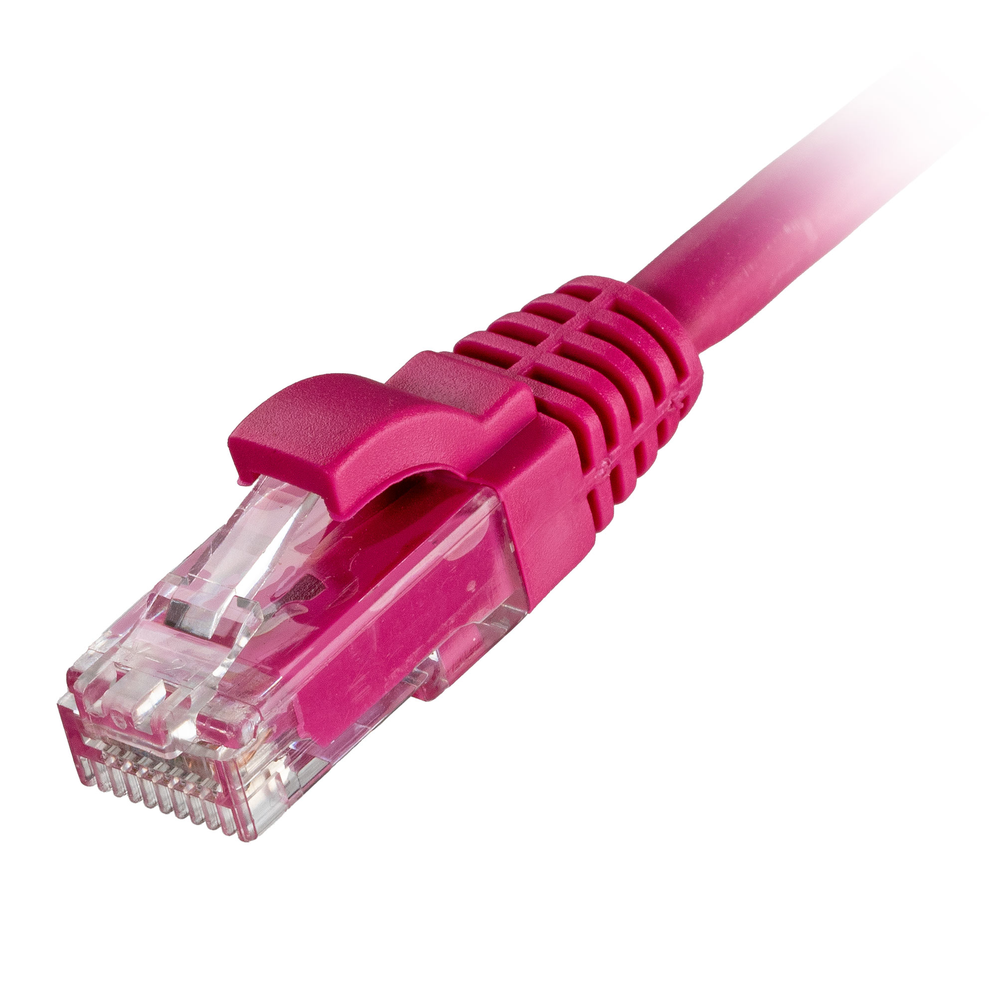 0.5m Cat6 RJ45 Pink U/UTP LSOH 24AWG Snagless Booted Patch Lead