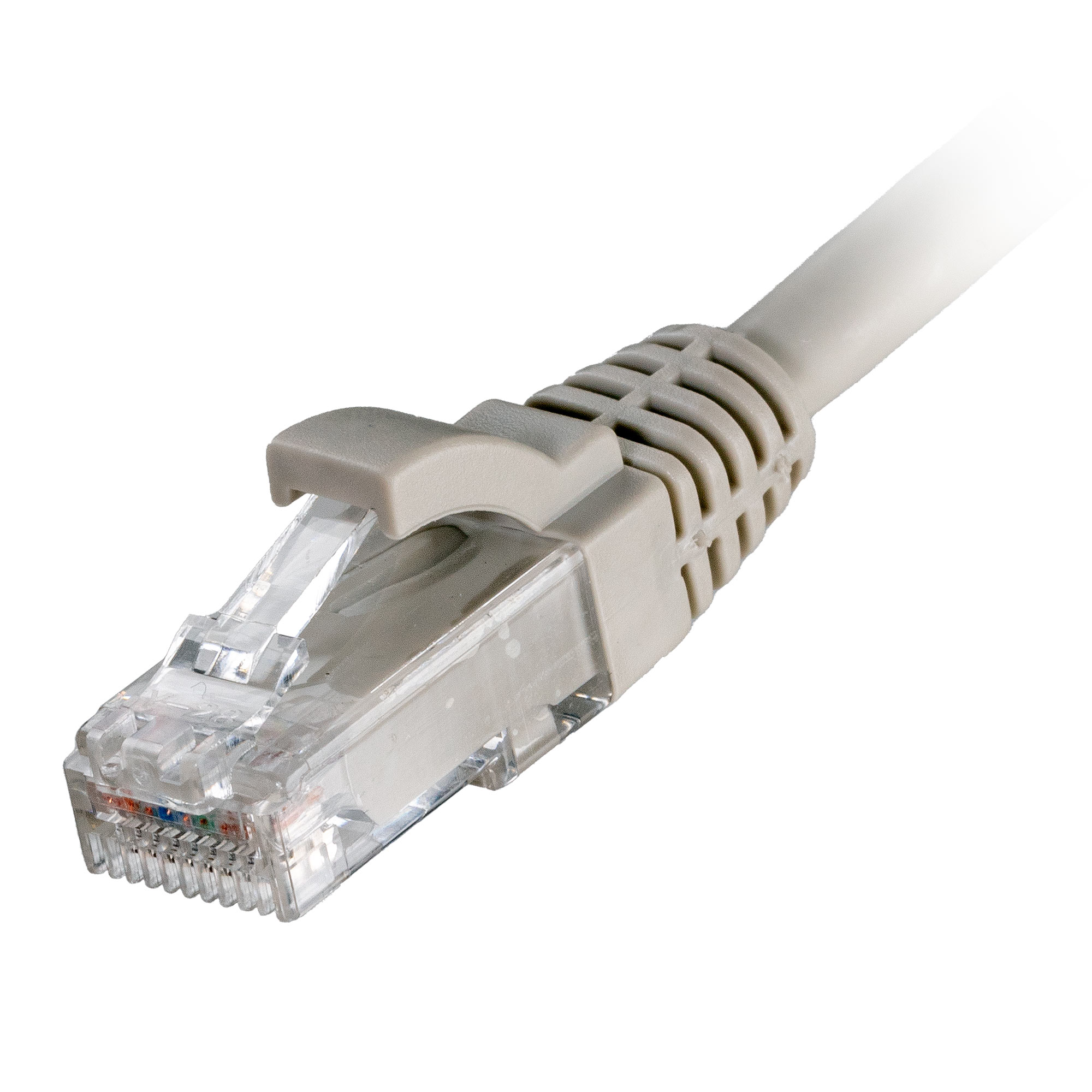10m Cat6 RJ45 Grey U/UTP LSOH 24AWG Snagless Booted Patch Lead