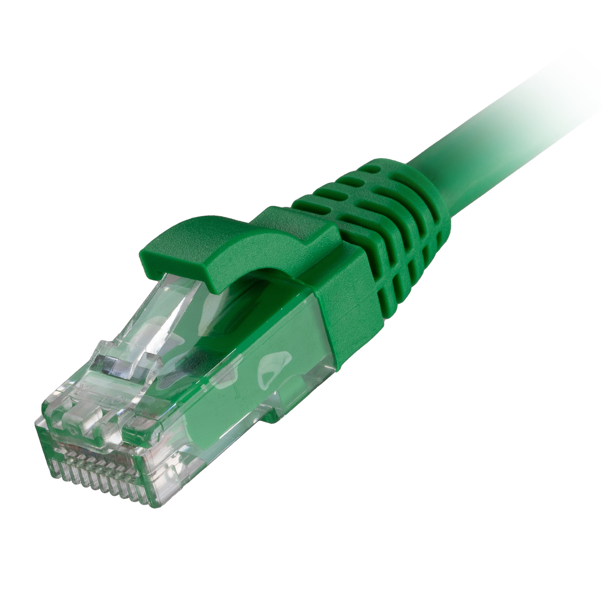 2m Cat6 RJ45 Green U/UTP LSOH 24AWG Snagless Booted Patch Lead