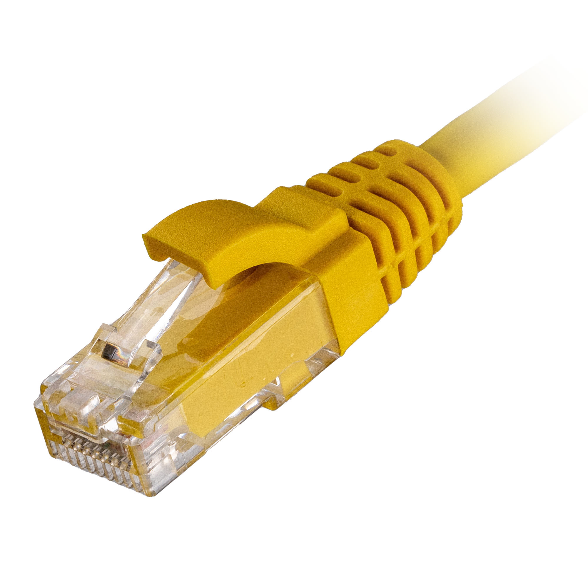 15m Cat6 RJ45 Yellow U/UTP LSOH 24AWG Snagless Booted Patch Lead