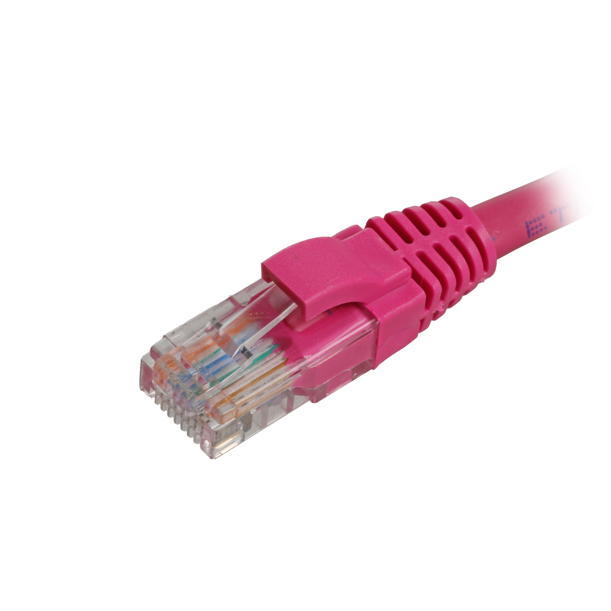 1m Cat5e RJ45 Pink U/UTP LSOH 24AWG Snagless Booted Patch Lead