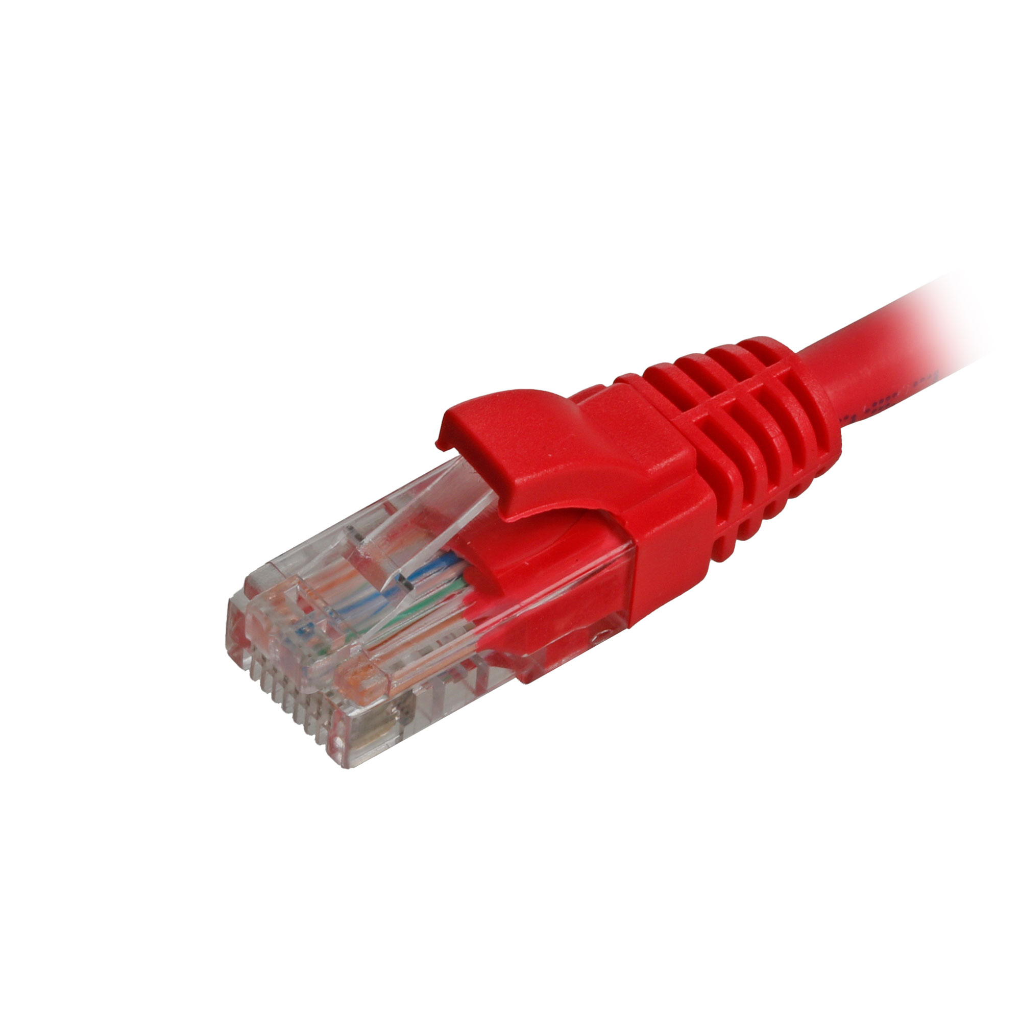 2m Cat5e RJ45 Red U/UTP LSOH 24AWG Snagless Booted Patch Lead