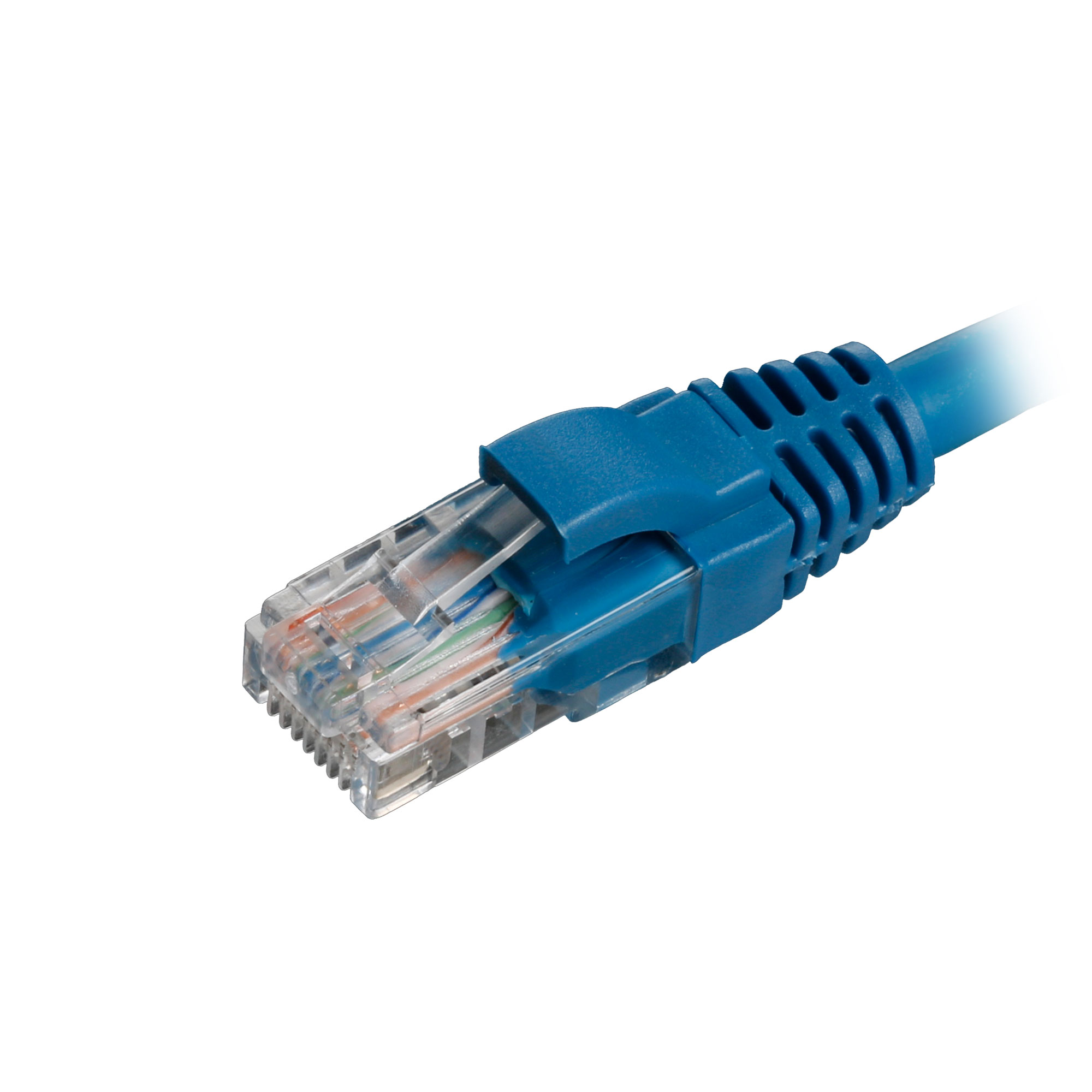0.5m Cat5e RJ45 Blue U/UTP LSOH 24AWG Snagless Booted Patch Lead